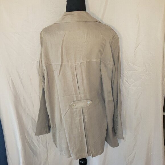 Women's Norm Thompson Tan Shirt Jacket - 1X - Picture 3 of 4